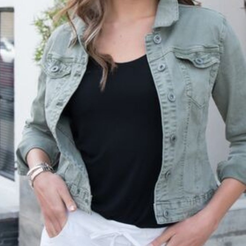 Denim Jacket - Army Green